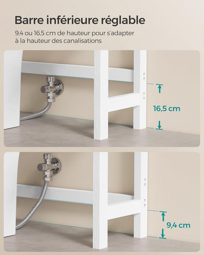 Étagère de rangement sans perçage — salle de bain & buanderie